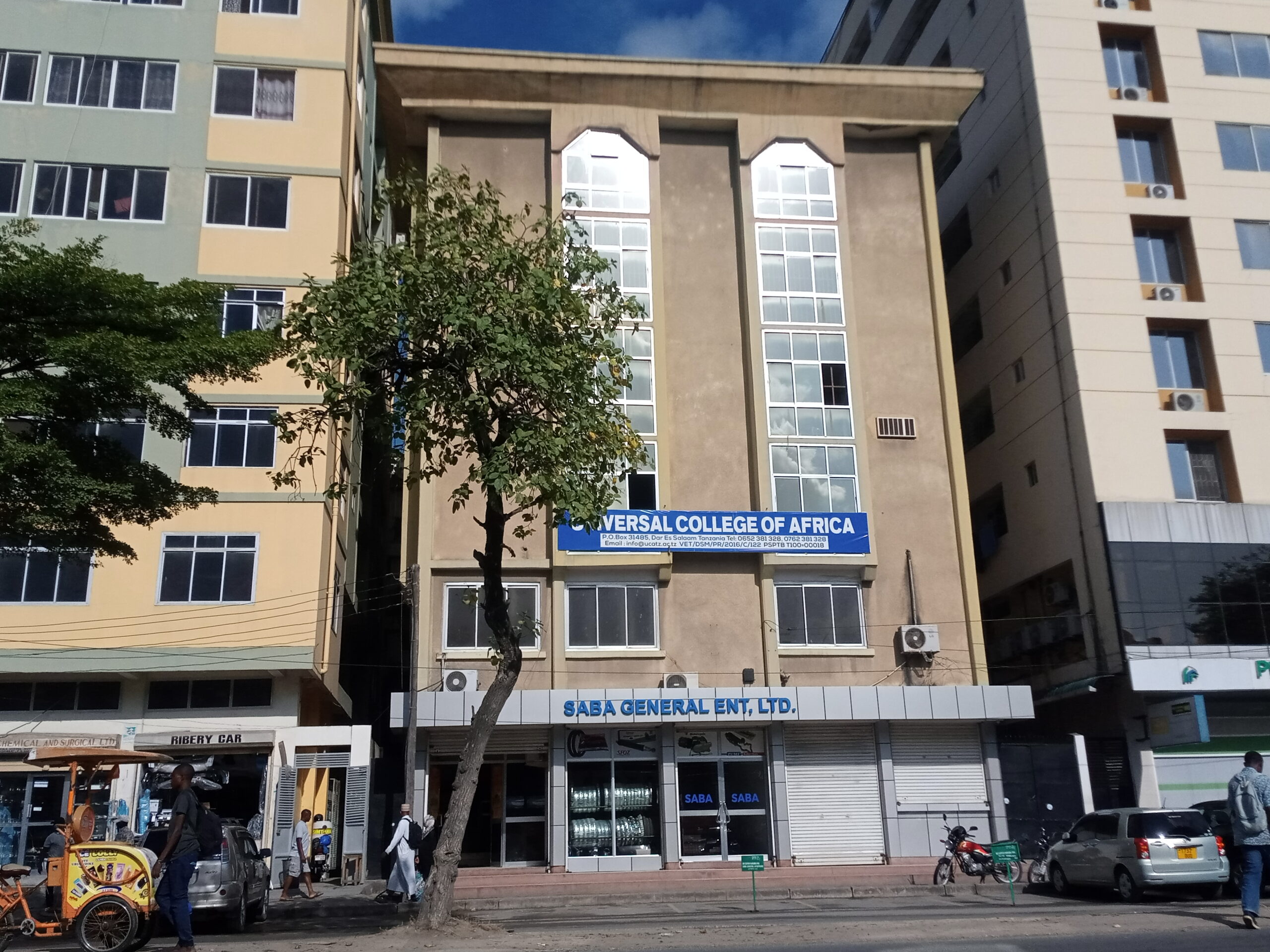 This is the front view of our building